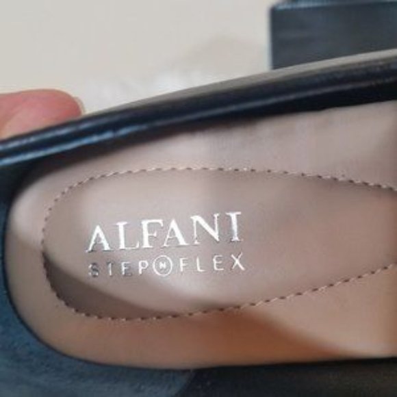 NWB Alfani black flats leather shoes size 7.5 - Picture 6 of 7